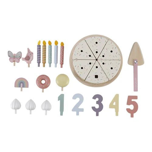 Pink Wooden Birthday Cake