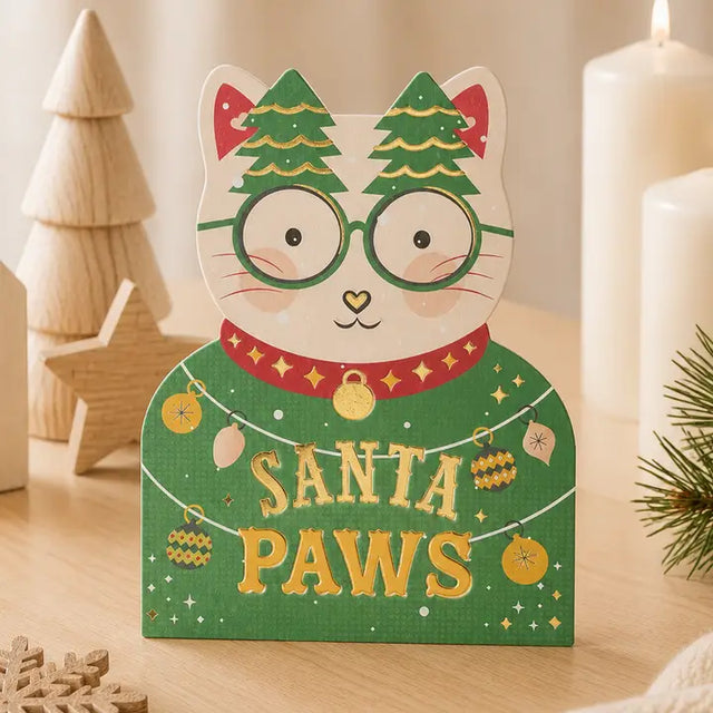 Mini Santa Paws Card