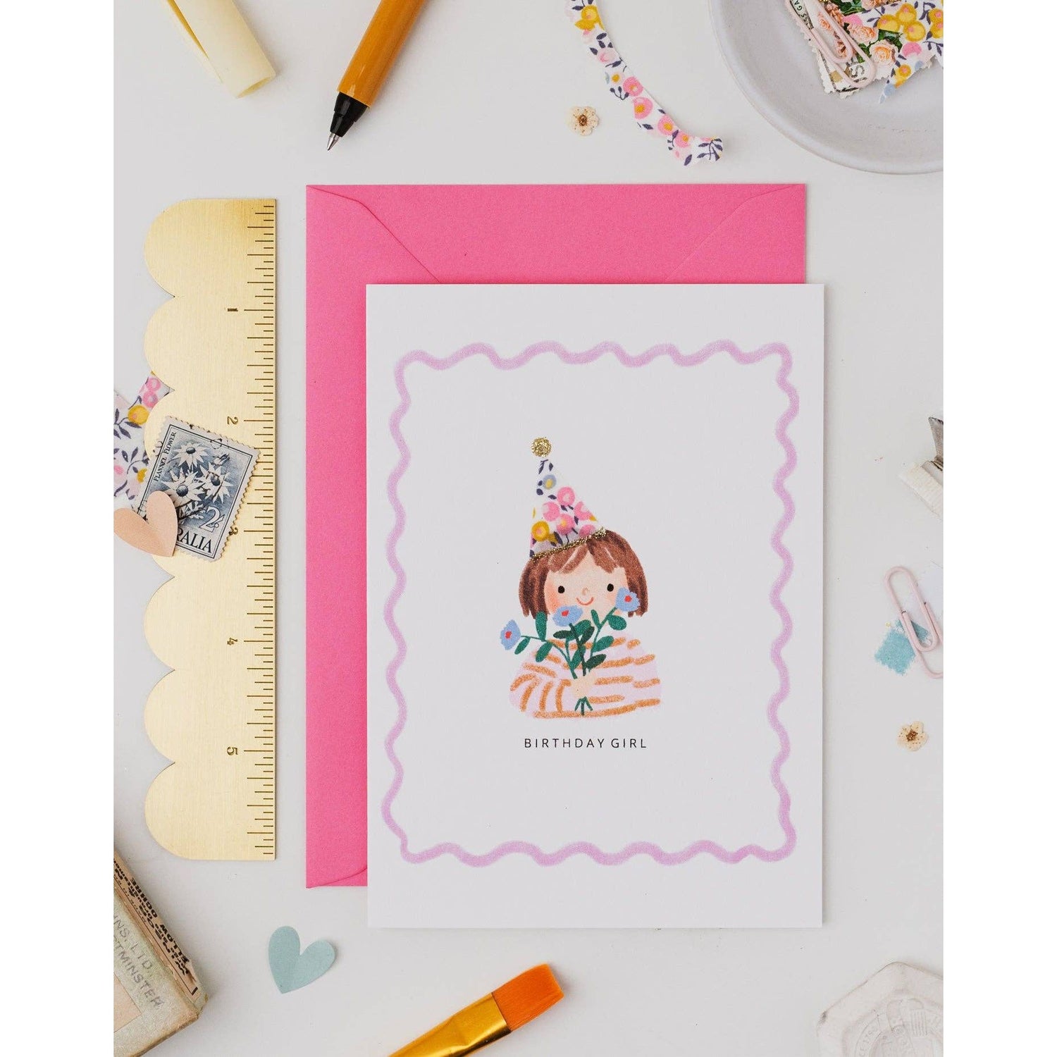 Liberty Birthday Girl Card