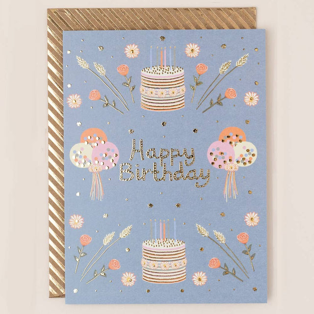 Cakes and Balloons Birthday Card