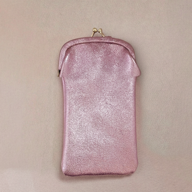 Rose Leather Glasses Case