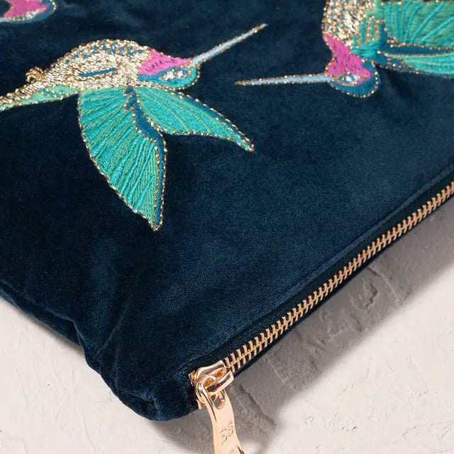 Hummingbird Ink Blue Everyday Pouch