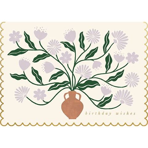 Birthday Wishes Vase Card