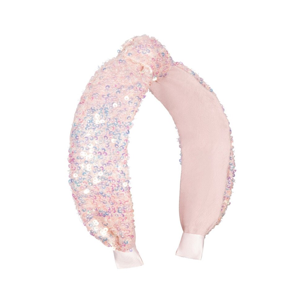 Pink Sequin Knot Headband