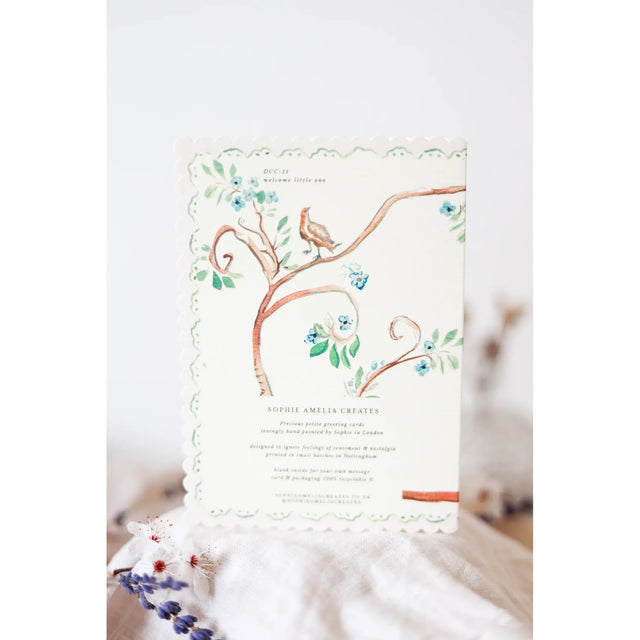 Welcome Little One Scallop Card