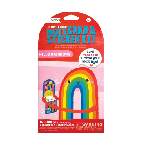 Hello Rainbows Note Cards & Sticker Set