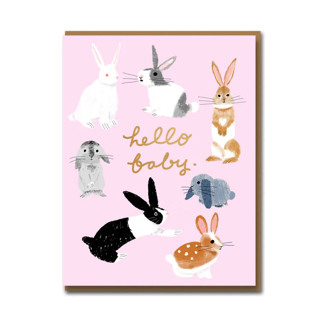 Hello Baby Bunnies Card