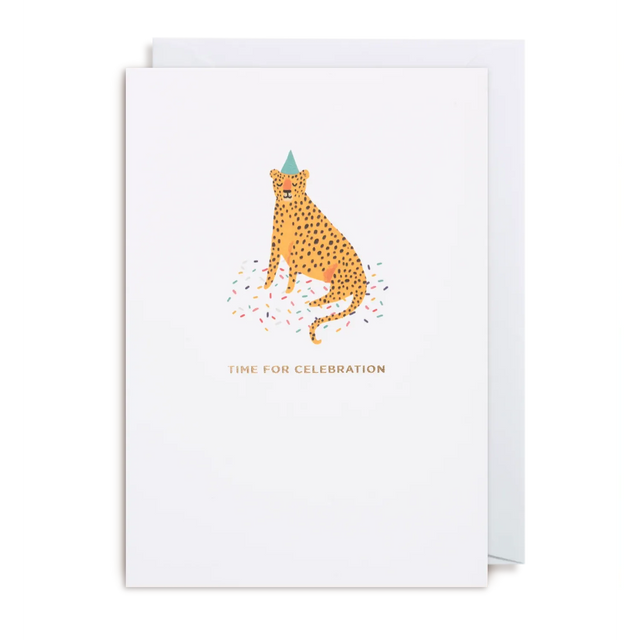 Time For Celebration Cheetah Card