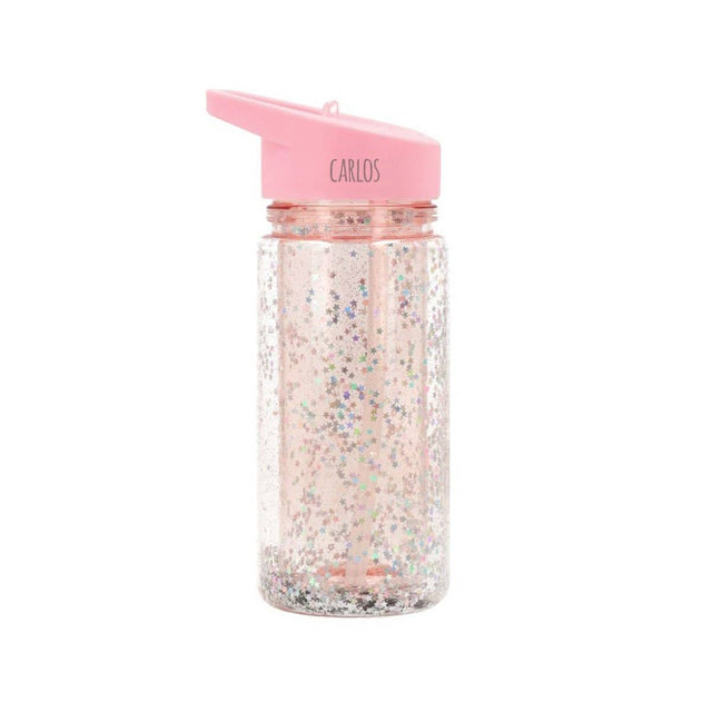 Glitter Stars Pink Bottle