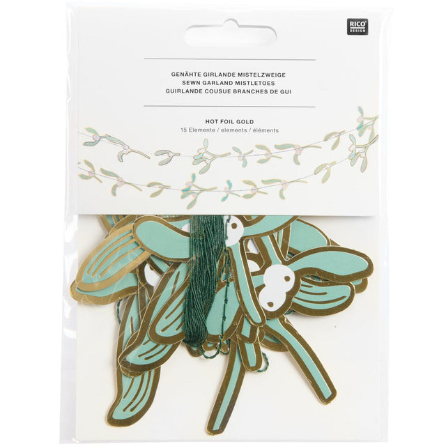 Advent Mistletoe Sewn Garland