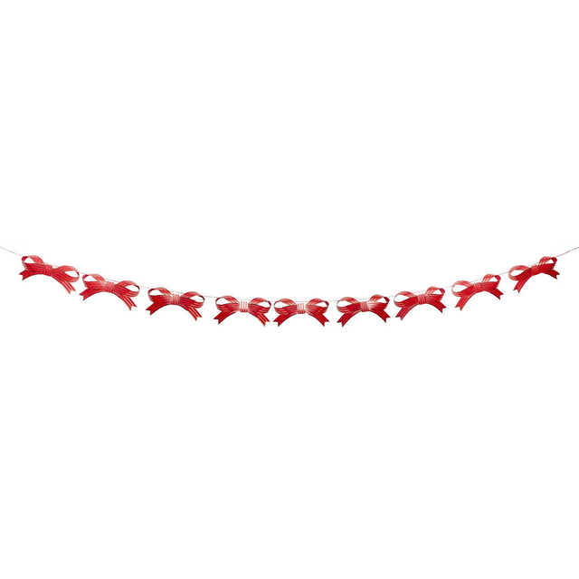 3D Red Bows Garland