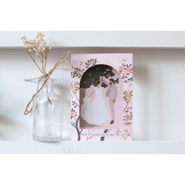 Wedding Day Arch Window Congratulations Card