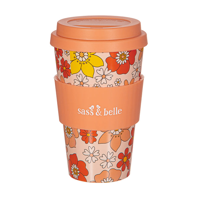 Retro Floral Travel Cup