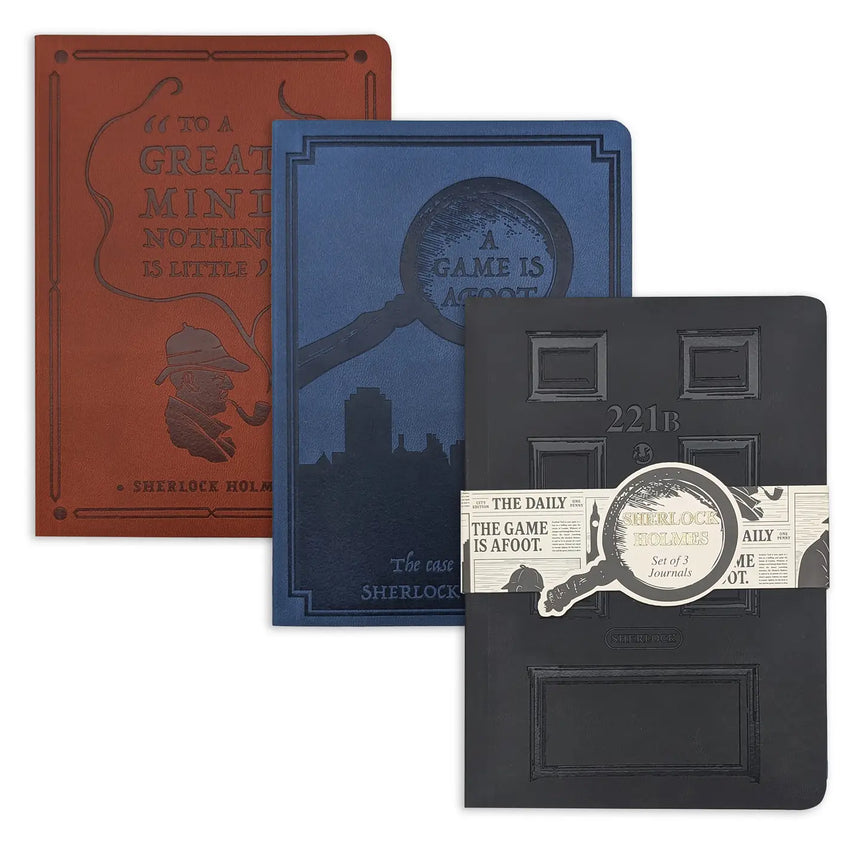 Sherlock Holmes Set of 3 Journals