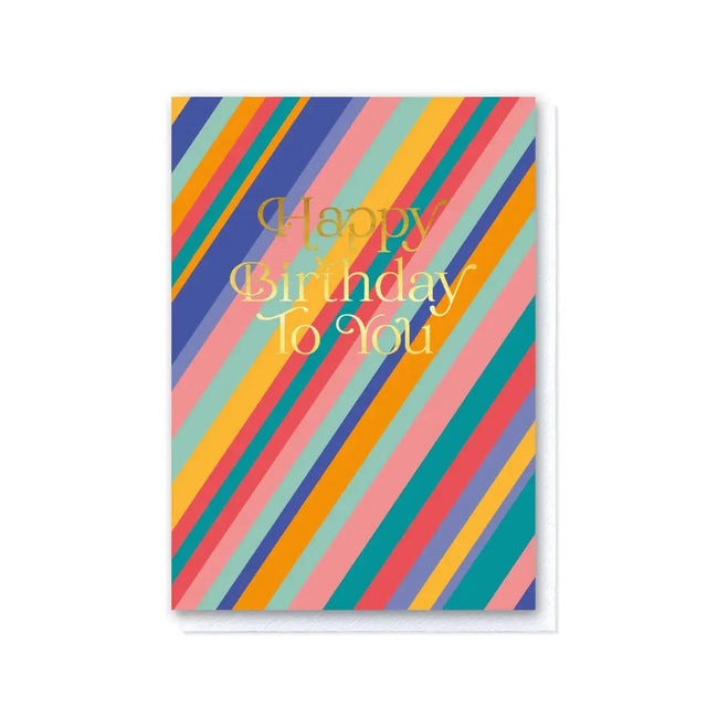 Woven Diagonal Birthday Card