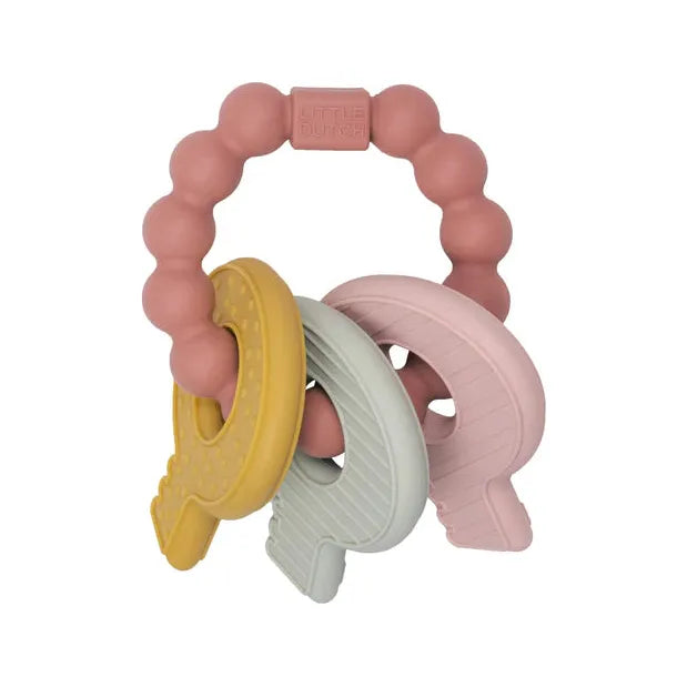 Pink Keychain Teething Toy