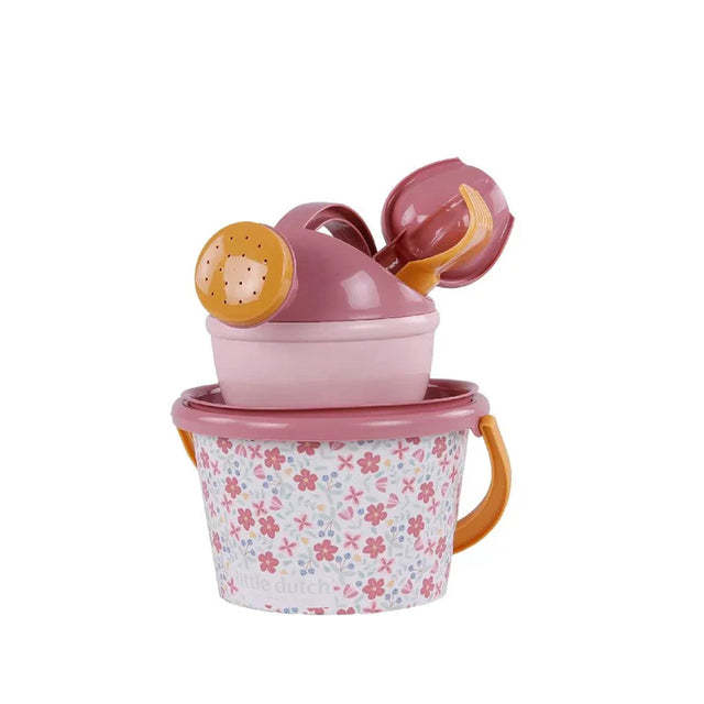Pink Floral Beach Bucket Set