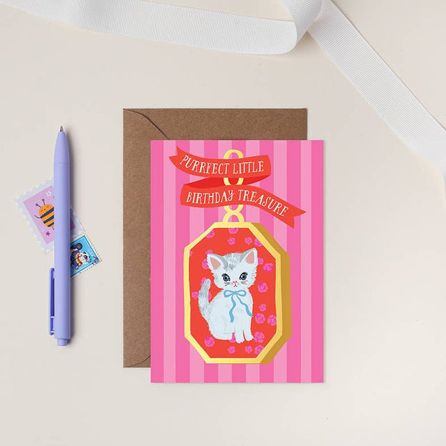 Kitten Vintage Birthday Card