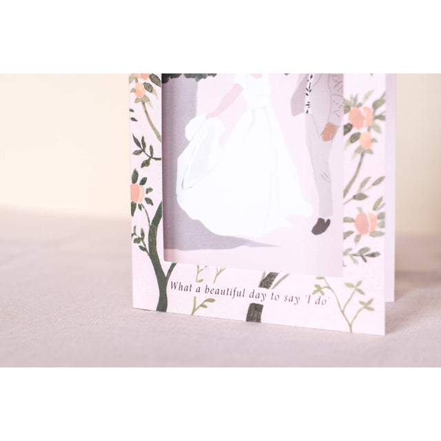 Wedding Day Arch Window Congratulations Card