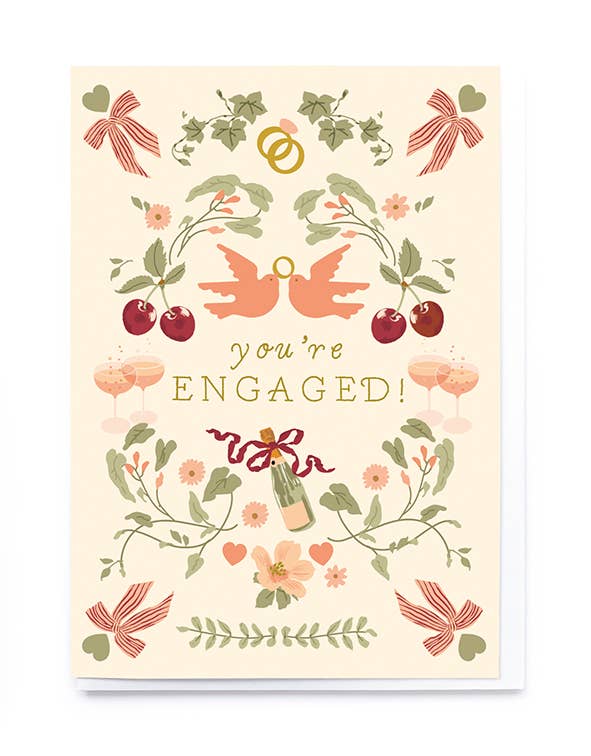 Love Birds Engagement Card