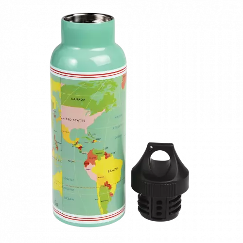 World Map Stainless Steel Bottle