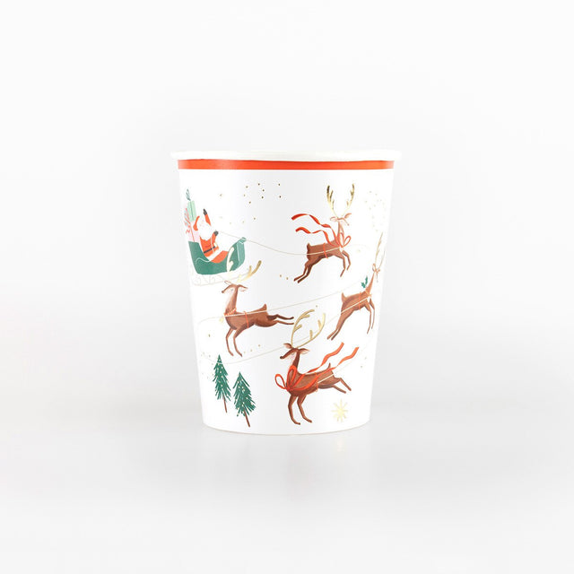 Santa, Sleigh & Reindeer Cups