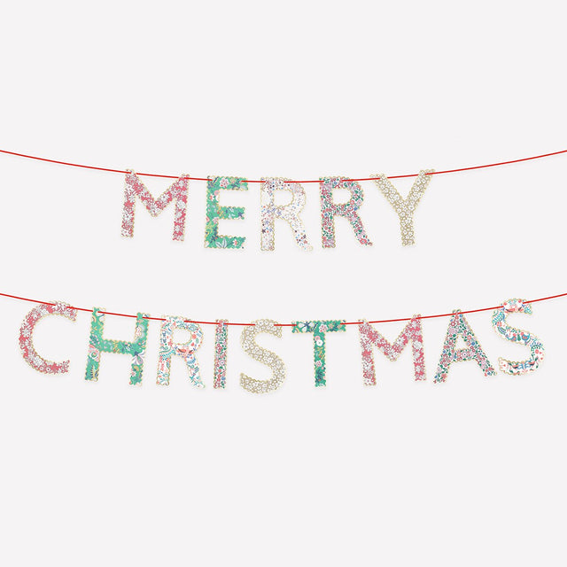Meri Meri x Liberty Merry Christmas Garland