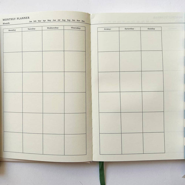 Floral Border Hard Cover Weekly Planner