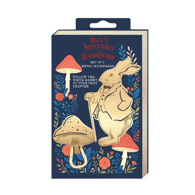 Alice In Wonderland Set of 2 Metal Bookmarks