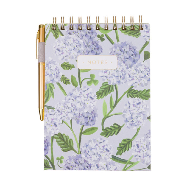 Hydrangea Notepad & Pen