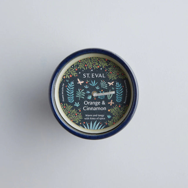 Orange & Cinnamon Midnight Blue Pot Candle