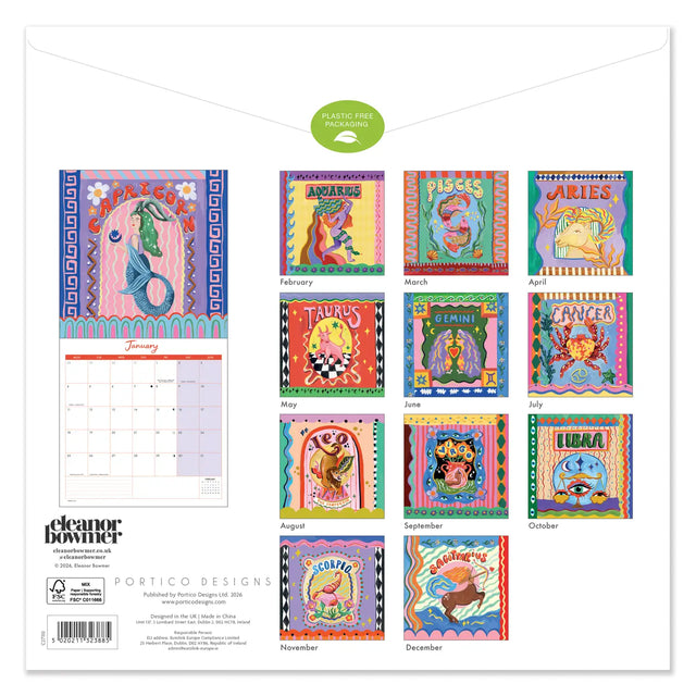 2027 Zodiac Square Calendar