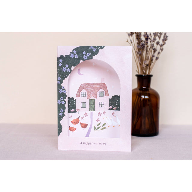 Happy New Home Arch Window Moving Card