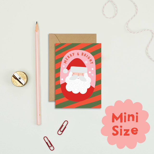 Candy Cane Santa Mini Card