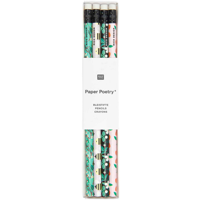 Bees, Fruits, And Flowers Pencil Set