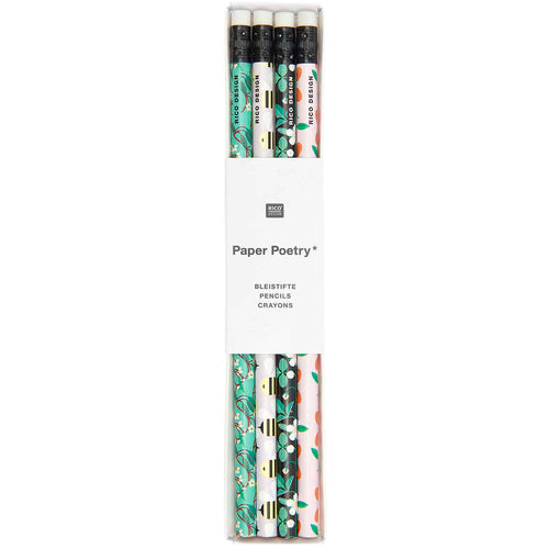 Bees, Fruits, And Flowers Pencil Set