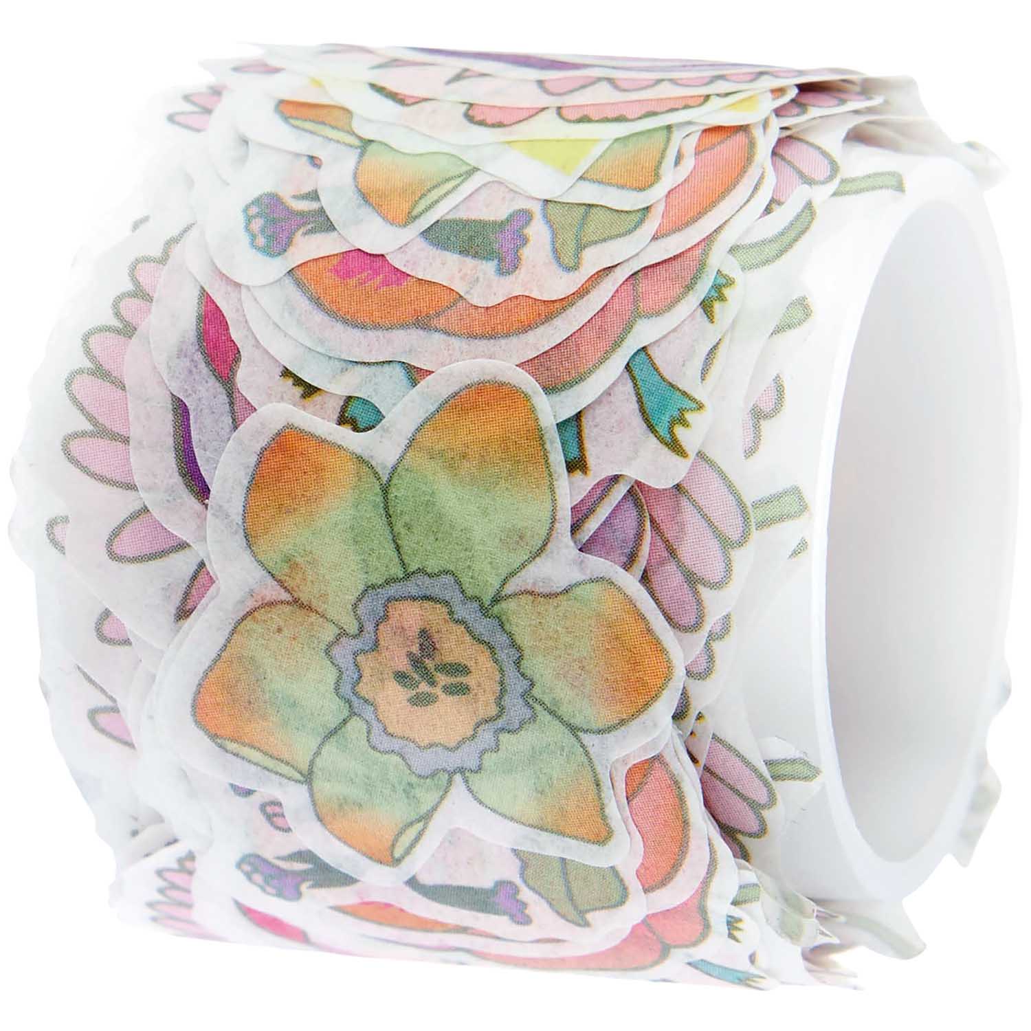 Fuschikato Flowers Washi Sticker Roll