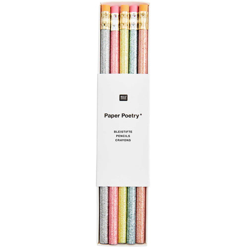 Rainbow Glitter Pencil Set