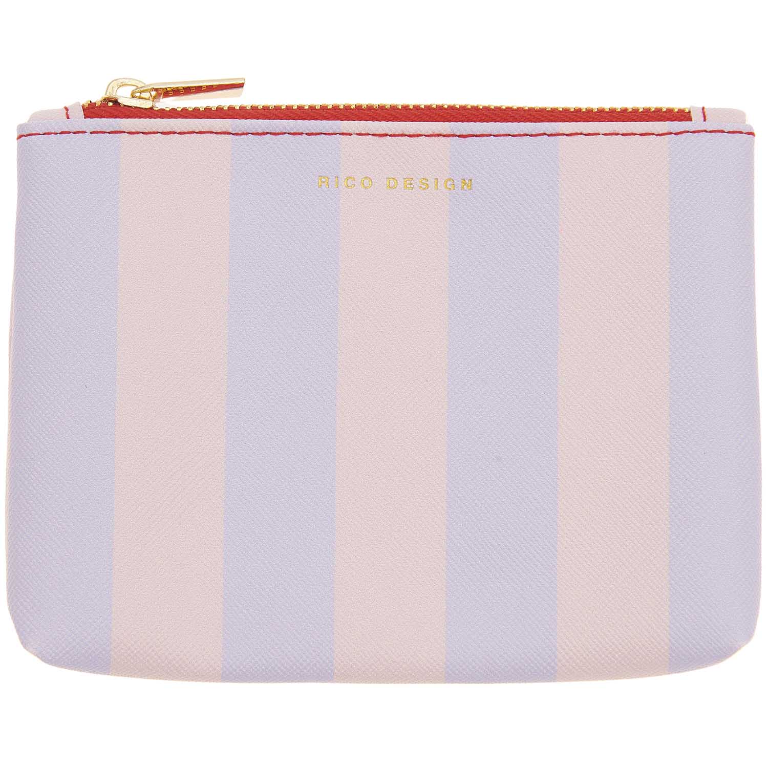 Lilac & Pink Stripe Pouch