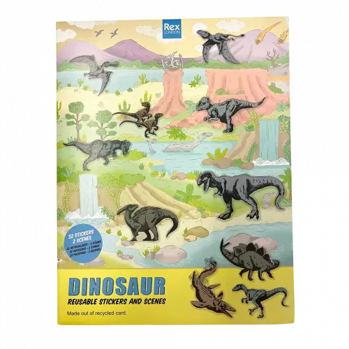 Prehistoric Land Reusable Stickers And Scenes