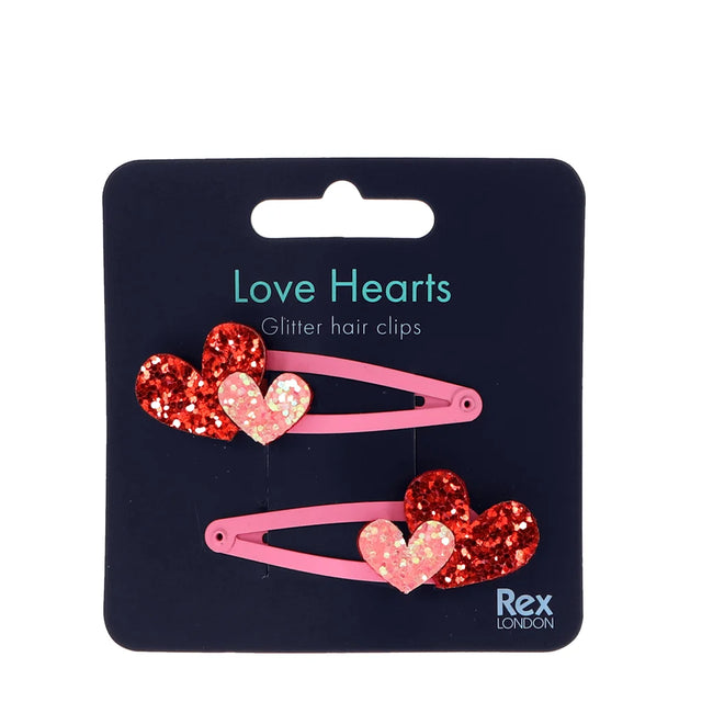 Love Hearts Hair Clips
