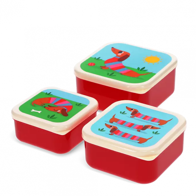 Sausage Dog Set Of 3 Snack Boxes