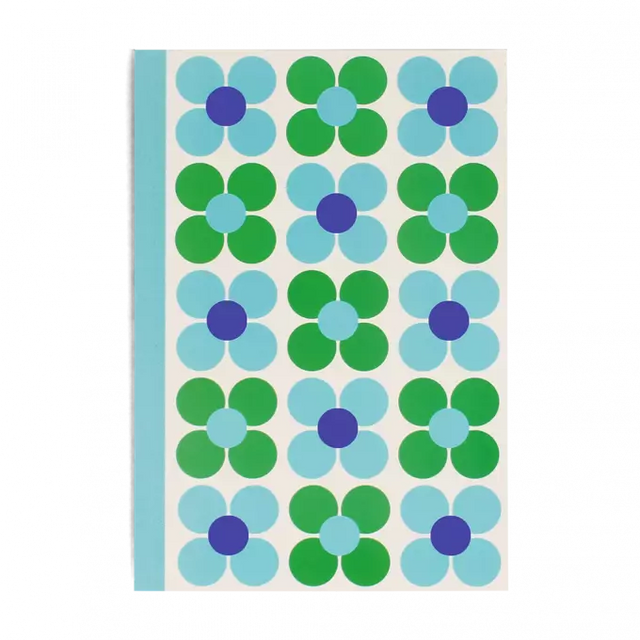 A5 Blue & Green Floral Notebook
