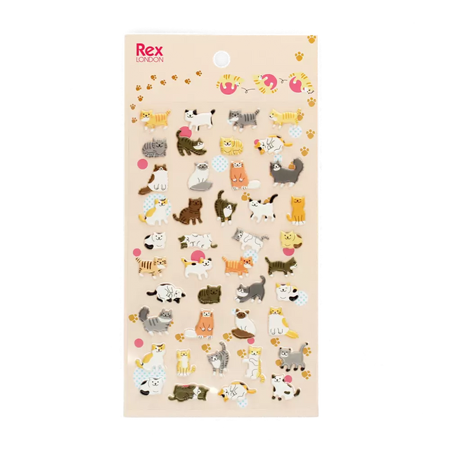 3D Puffy Cat Stickers