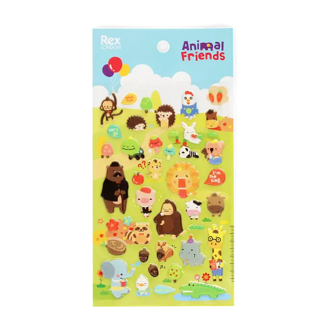 3D Puffy Animal Friends Stickers