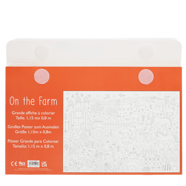 Large Colouring Poster: On The Farm