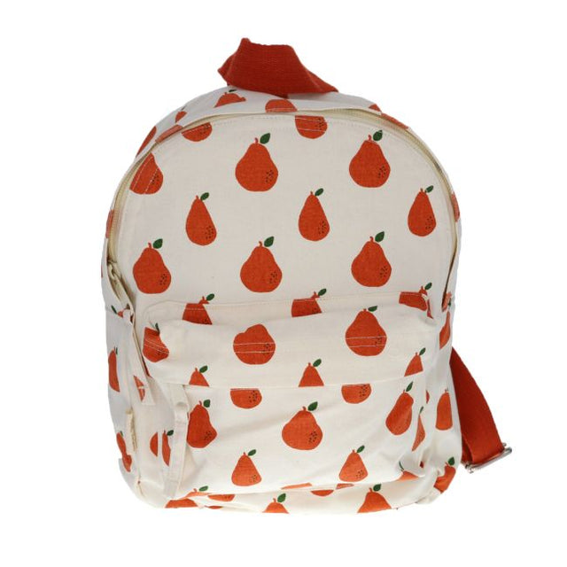 Linen Pear Print Backpack