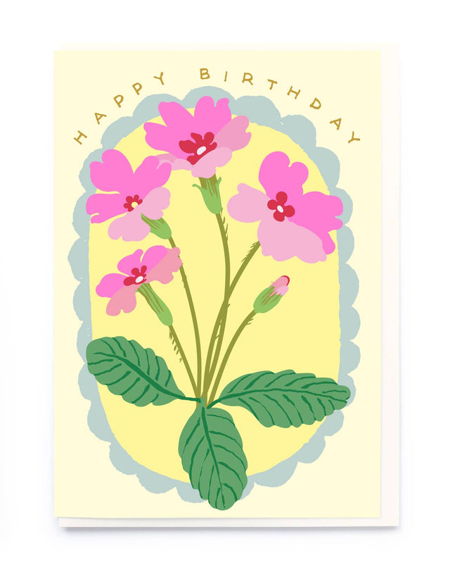 Vintage Flowers Birthday Card