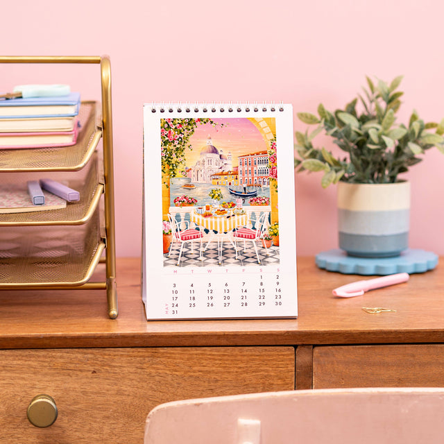 2027 Travel: Desk Calendar