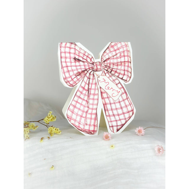 Merry Bow Shaped Card